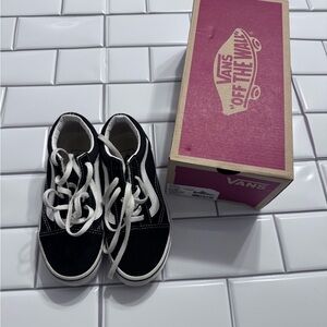 Vans Kids Black and White Sneakers